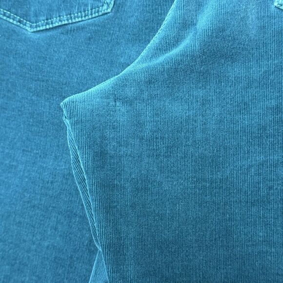 Coldwater Creek Women's Corduroy Pants Teal Bootcut Stretch Size 14 Natural Fit - Picture 8 of 15